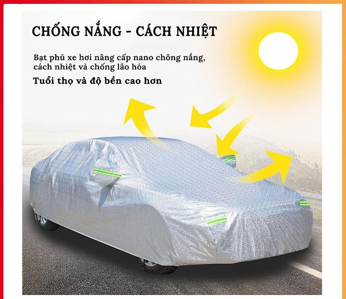 Bạt Phủ Ô Tô VINFAST FADIL, LUX A 2.0, LUX SA 2.0, Chất Liệu Bạt Tráng Nhôm 3 lớp, có phản quang