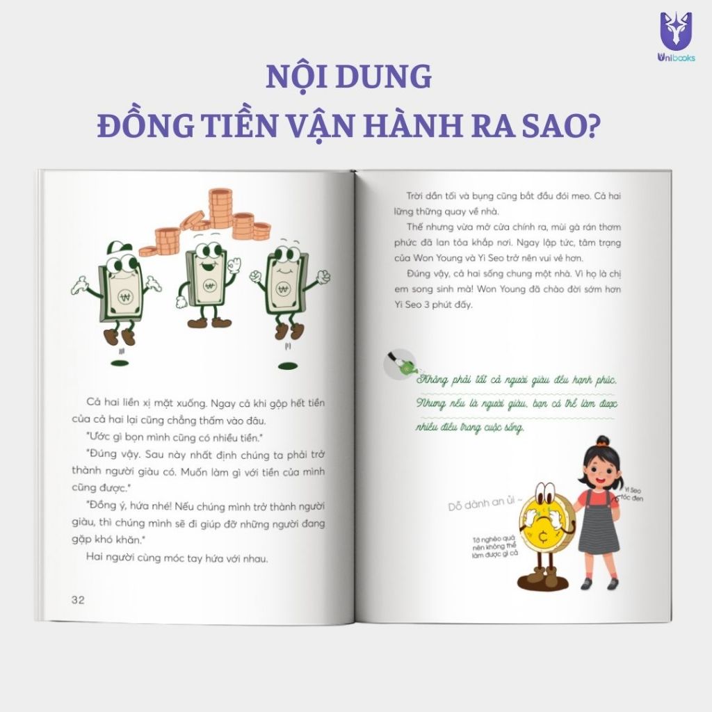 Sách - Đồng tiền vận hành ra sao? 5 bước hình thành tư duy tài chính dành cho trẻ em 10+ Unibooks