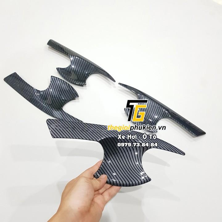 Bộ ốp tay nắm, ốp hõm cửa xe vân Carbon Honda CR-V, CRV 2018-2020