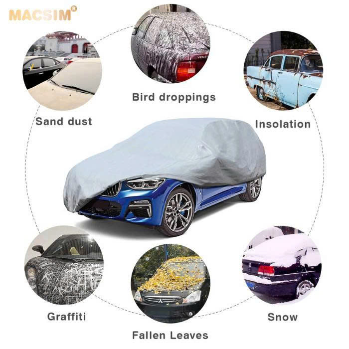 Bạt phủ ô tô chất liệu vải không dệt 3 lớp cao cấp thương hiệu MACSIM cho xe ô tô Mercedes GLE- màu ghi