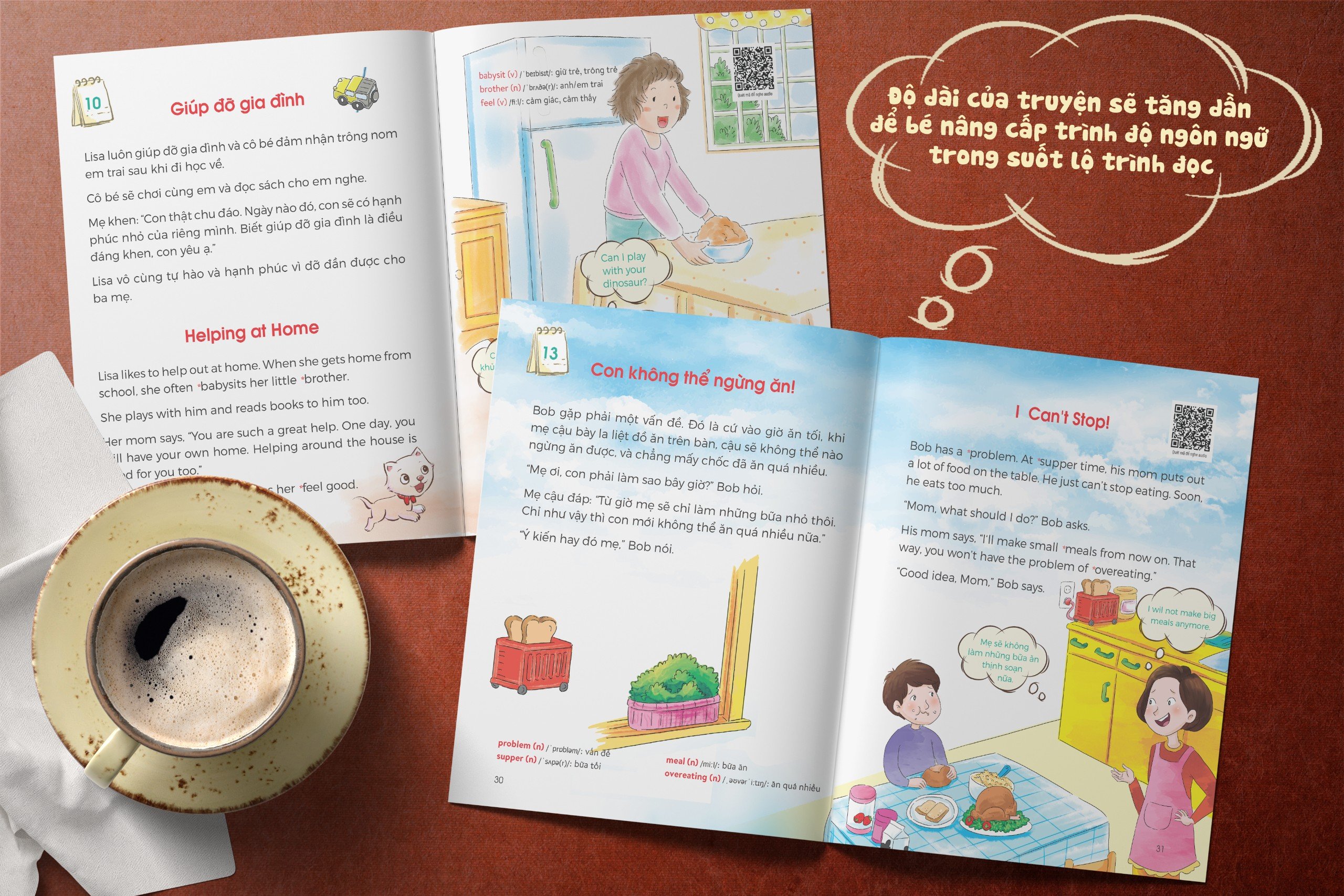 Sách - One Story A Day - CUỐN 5 : 365 câu chuyện phát triển IQ, EQ cho bé - Bản song ngữ tặng kèm file nghe