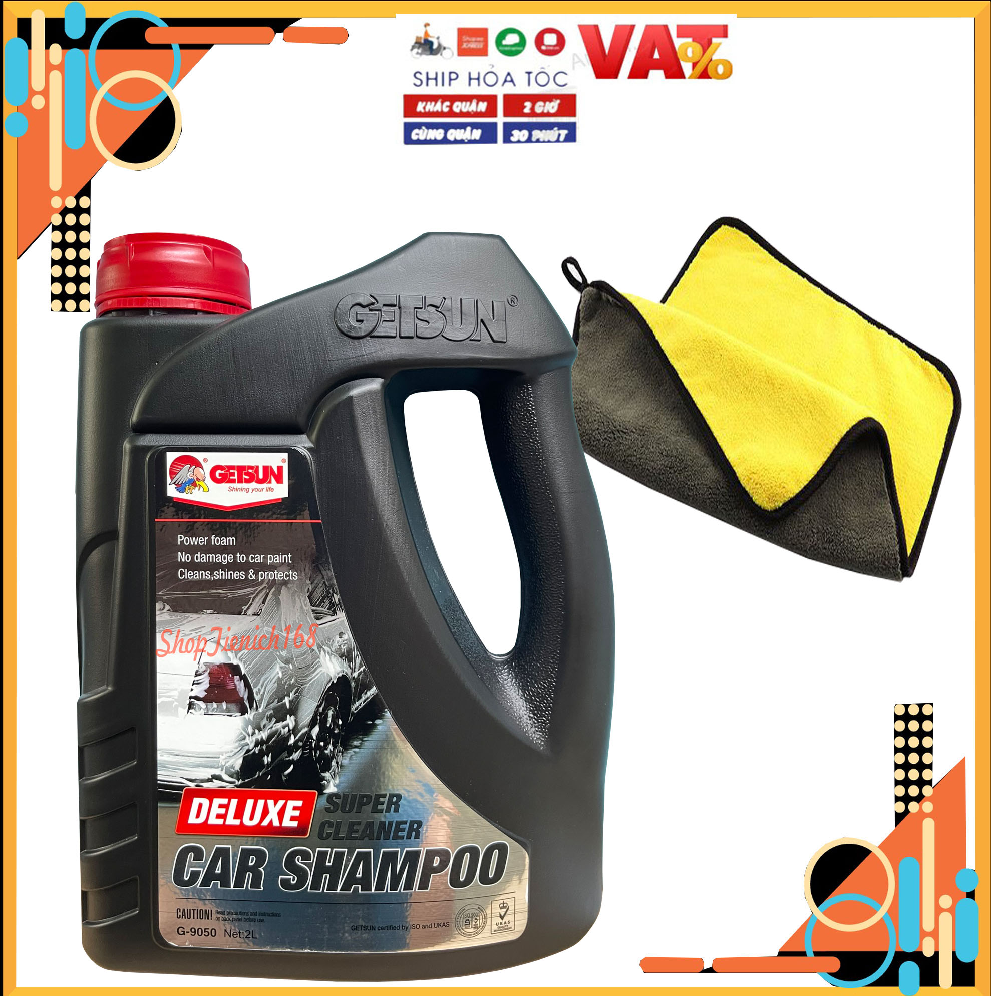 Nước rửa xe máy ô tô cao cấp DELUXE Getsun 2L