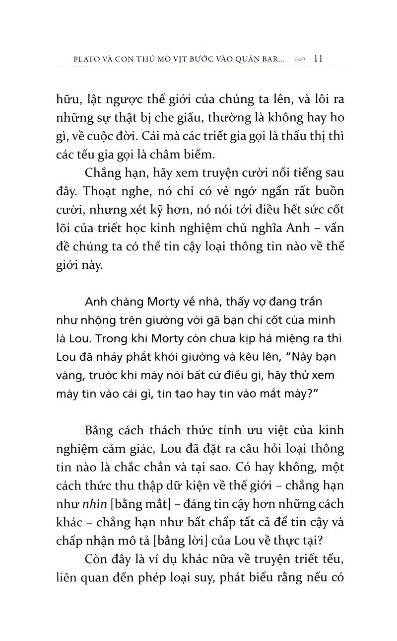 Plato Và Con Thú Mỏ Vịt Bước Vào Quán Bar (Tái Bản 2018 )