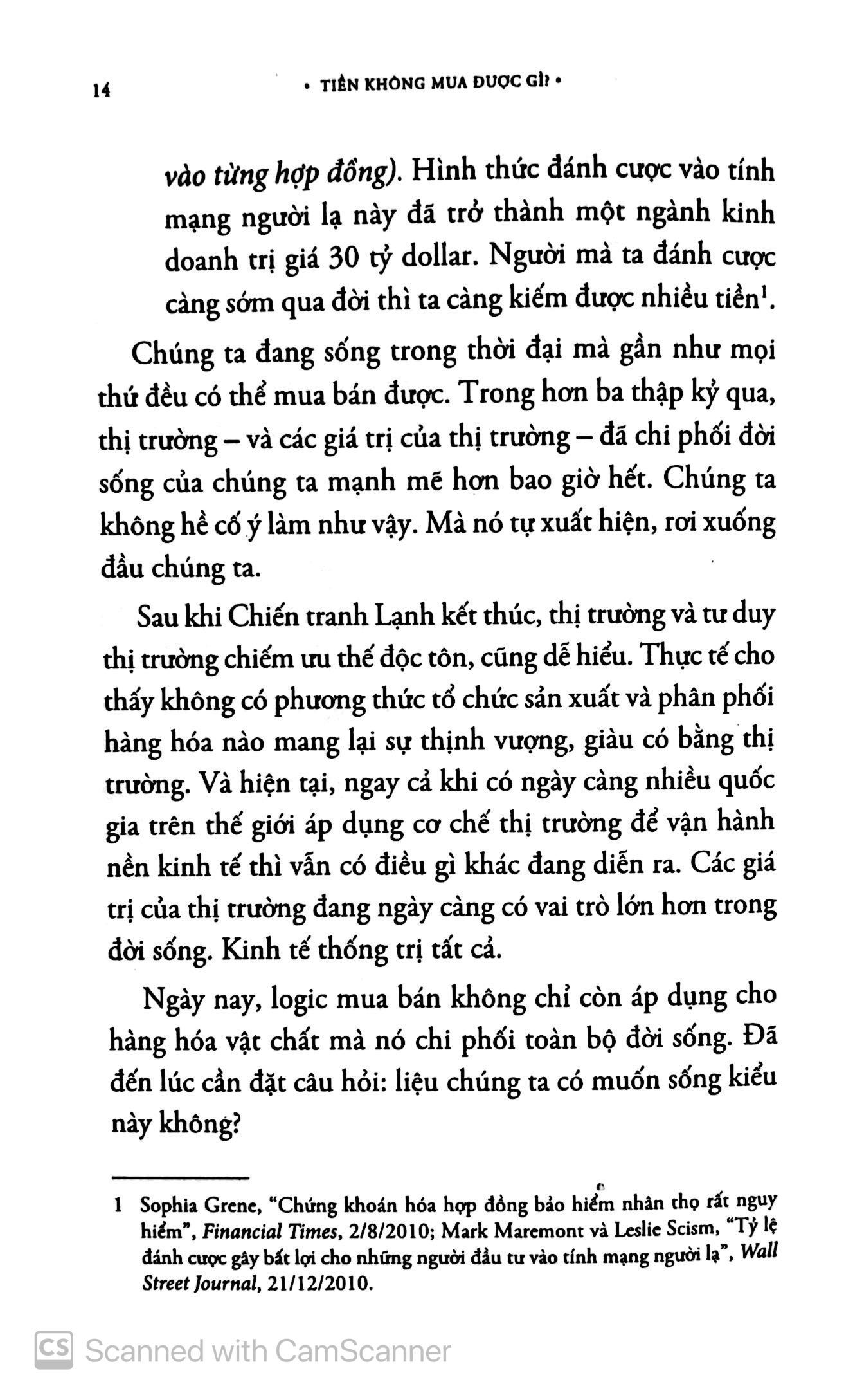 Tiền Không Mua Được Gì (What money can