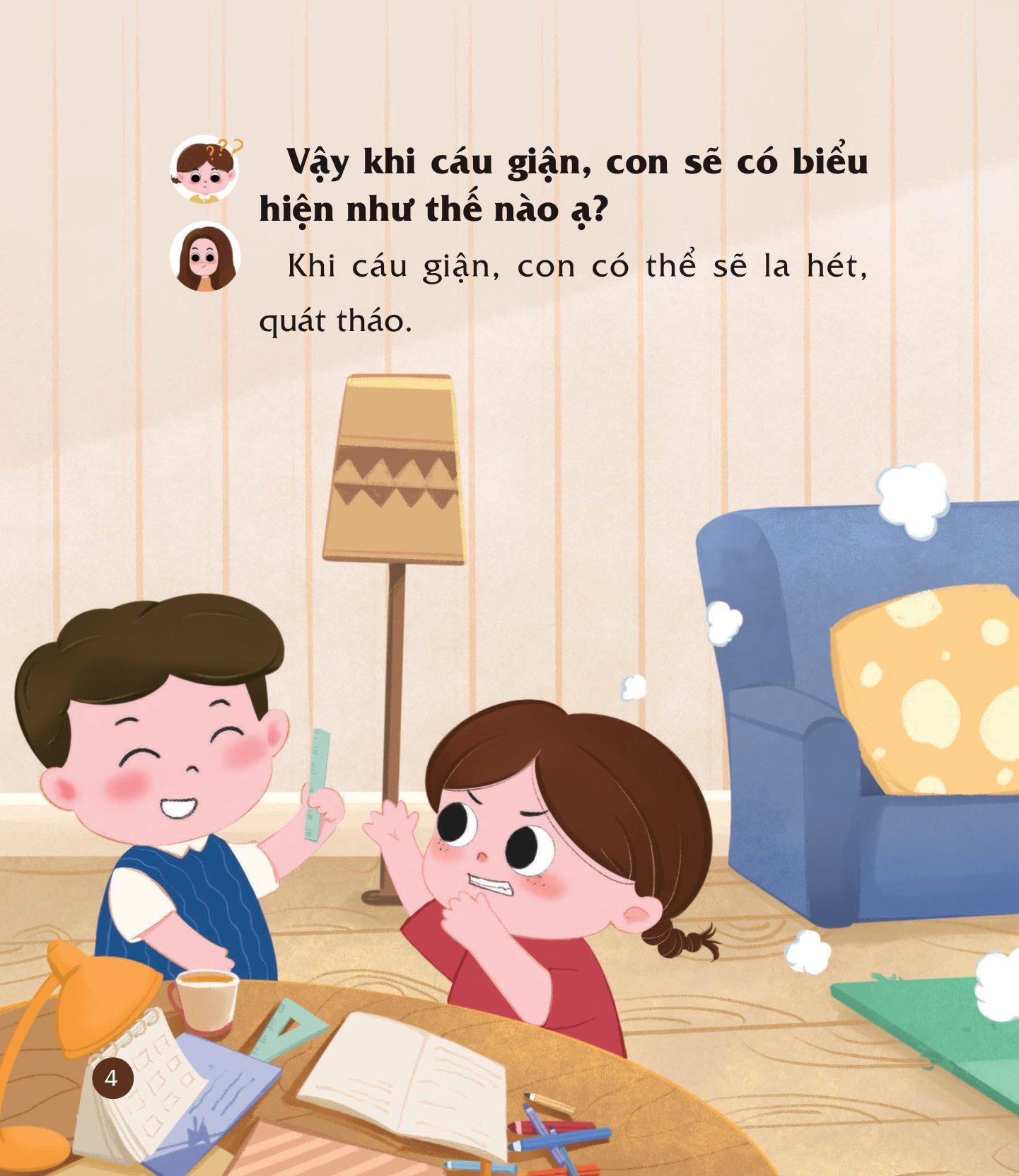 Sách Cùng Con Nuôi Dưỡng Cảm Xúc Tích Cực - Con Không Cáu Giận