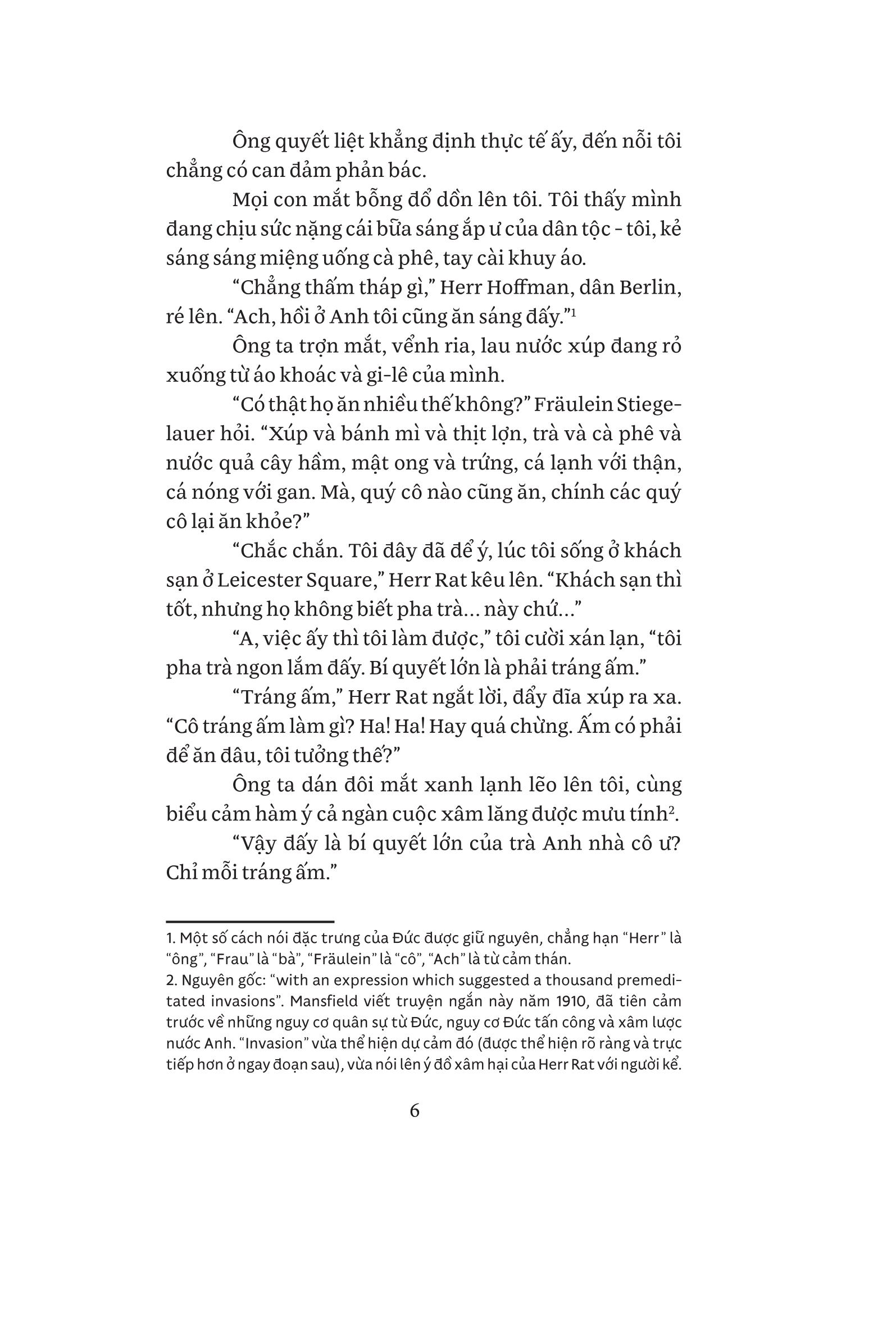 Ở nhà trọ Đức - Katherine Mansfield