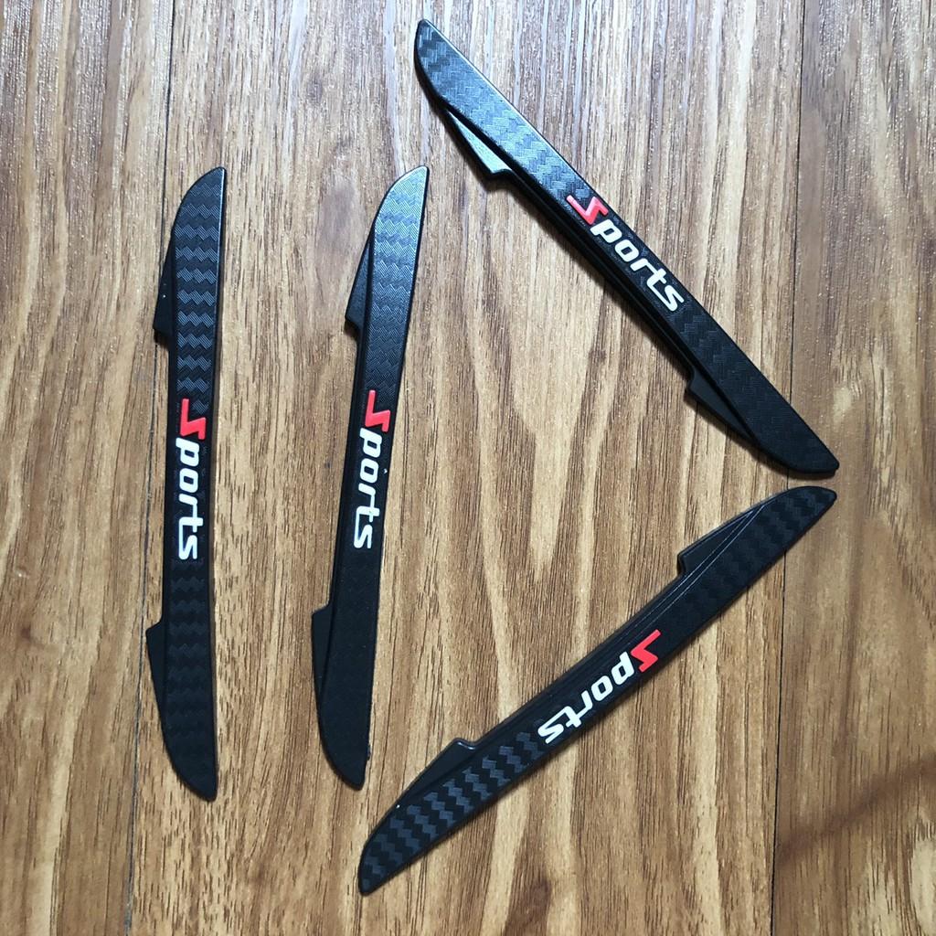 Bộ 4 miếng cao su dán cánh cửa xe Chống va đập Logo SPORT