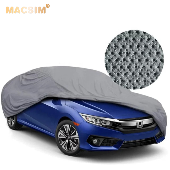 Bạt phủ ô tô chất liệu vải không dệt 3 lớp cao cấp thương hiệu MACSIM cho xe ô tô Toyota Camry - màu ghi