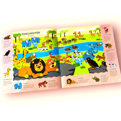Sách cho bé - Thế Giới Động Vật - Tìm Kiếm Thông Minh Phát Triển Khả Năng Tập Trung - Dành cho trẻ từ 2-6 tuổi