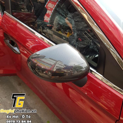 Bộ ốp gương chiếu hậu Honda City 2021 vân Carbon cap cấp