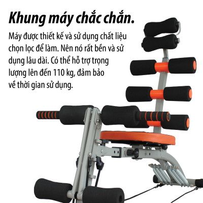 Máy Tập Đa năng New Six Pack Care mẫu mới model KM2017 (Hàng nhập khẩu)