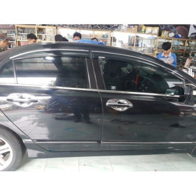 HONDA CIVIC 2008-2011: bộ 4 miếng nẹp chân kính inox cao cấp