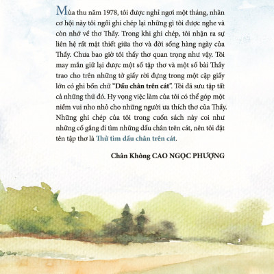 Thử tìm dấu chân trên cát - ghi chép về thơ thầy Nhất Hạnh