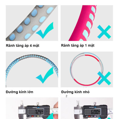 Vòng Lắc Eo Giảm Mỡ Bụng Ống Thép Bọc Mút Xốp - Tùy Chỉnh Độ Nặng - Chính Hãng miDoctor