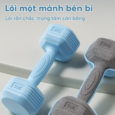 Bộ 2 tạ tay Thái Lan 1kg cao cấp Model Q304 - Q314 tập Gym tại nhà (hàng nhập khẩu)