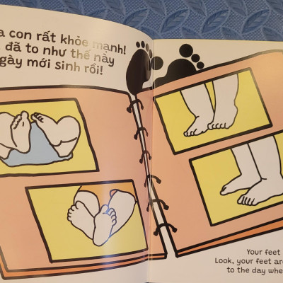 Sách Ehon Miu Bé Nhỏ Phần 4 Song Ngữ - Miu Bé Nhỏ Đừng Đi Chân Đất Nhé