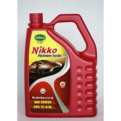 Dầu Nhớt động cơ Ô tô PLATINUM CI4/SL 20W50 (4 Lít) (Đỏ)