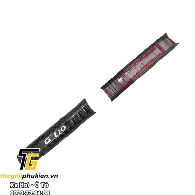 TRỌN BỘ Nẹp bước chân và ốp chống trầy cốp trong Hyundai Grand i10 2021 SEDAN -  vân Carbon