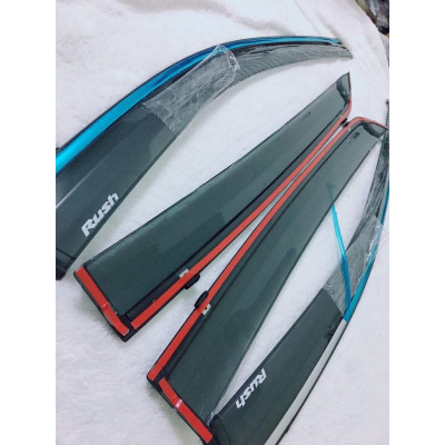 VÈ CHE MƯA CHỈ INOX CAO CẤP DÀNH CHO TOYOTA RUSH 2019,2020,2021 GIÁ RẺ NHẤT CÓ VI DEO VÀ HÌNH ẢNH THẬT