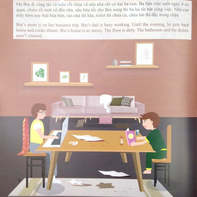 Bé Học Kỹ Năng Sống Tự Lập - Tập 1: Bé Học Chăm Sóc Nhà Cửa (Song Ngữ Việt - Anh)