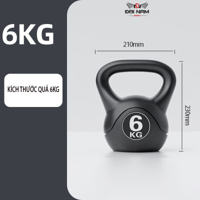 Tạ Bình Vôi,Tạ Ấm 6kg Bê Tông Bọc Nhựa PE Cao Cấp Chính Hãng Đại Nam Sport