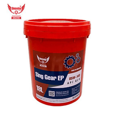 Dầu nhớt bánh răng Sing Gear EP 85W140 GL4 18L nhập khẩu từ Singapore