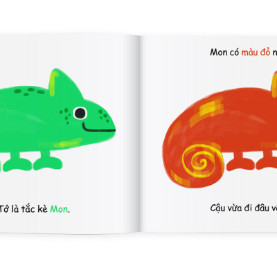 Sách Ehon Màu Sắc - Ơ Tắc Kè Là Nhà Ảo Thuật