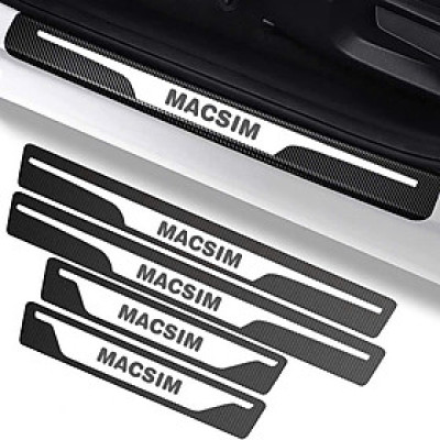 Miếng dán/ decal bảo vệ bậc cửa ô tô – Carbon loại dày – 4 miếng – Chống xước mép cửa cho xe VinFast VF5