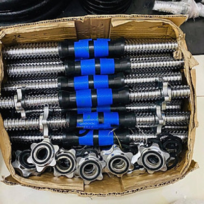 Đòn tạ tay 35cm có khóa giữ tạ