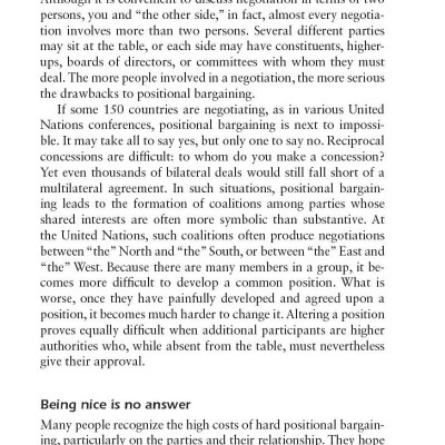 Getting to Yes: Negotiating an agreement without giving in