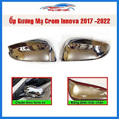 Ốp gương Innova 2017-2018-2019-2020-2021-2022 mạ crom bảo vệ chống trầy trang trí làm đẹp xe