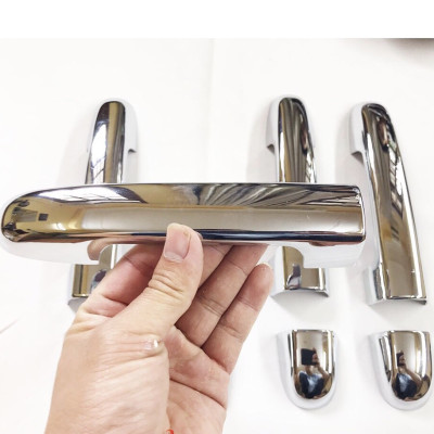 Bộ Ốp Tay Nắm, Hõm Cửa Xe KIA SOLUTO 2019-2020-2021 Mạ Crom 8 Chi Tiết, Tặng Kèm 3 M