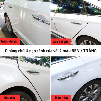 Gioăng Cao Su Chống Va Đập Cửa Cho Xe Ô Tô 4-5 Chỗ (Đen)