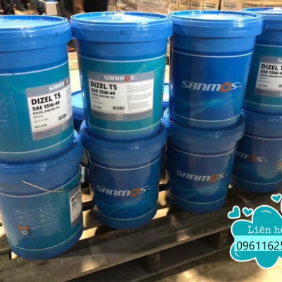 DẦU ĐỘNG CƠ SANMOS DIZEL T5 SAE 15W - 40 API CF4