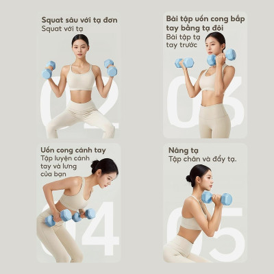 Tạ tay Tay Nhựa 314 - 4KG cao cấp Tập Gym tại nhà (hàng nhập khẩu)