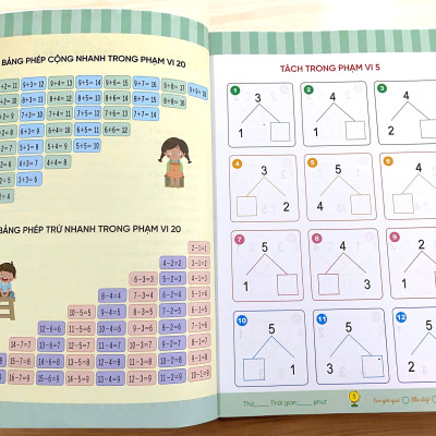 Sách cho bé - Tách Và Gộp - Toán Tiền Tiểu Học - Vui Học Toán - Dành cho trẻ từ 4 tuổi
