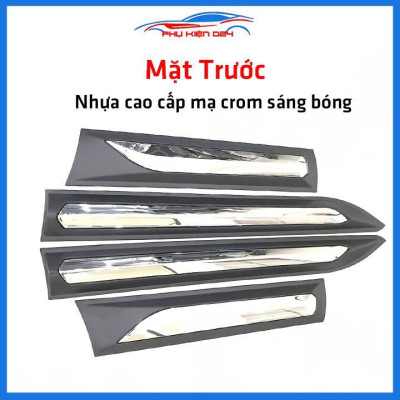 Bộ ốp nẹp sườn Fortuner 2017-2018-2019-2020-2021-2022 bản to trang trí làm đẹp xe