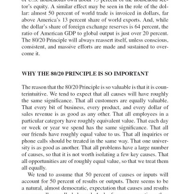 The 80/20 Principle: The Secret to Success by Achieving More with Less