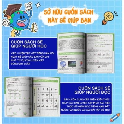 Sách - Tập viết tiếng Hàn dành cho người mới bắt đầu MCBooks