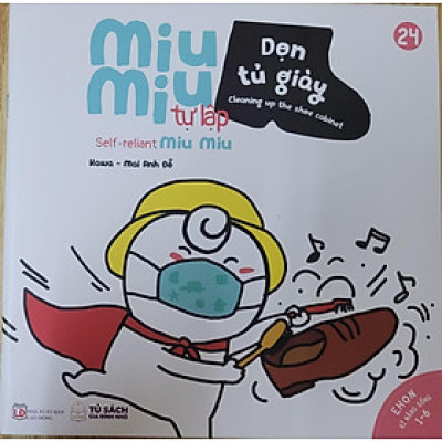Sách Ehon Miu Miu Tự Lập Phần 1 Song Ngữ - Dọn Tủ Giày