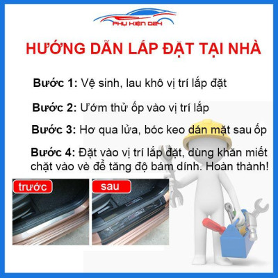 Bộ nẹp bước chân trong ngoài vân Cacbon xe Soluto 2019-2020-2021 chống trầy làm đẹp ô tô