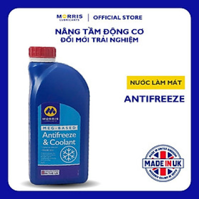 Nước Làm Mát Xanh Cao Cấp Cho Động Cơ Xăng - Morris Lubricants MEG Antifreeze & Coolant / Can 1L