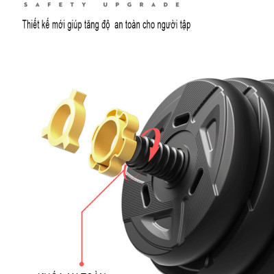 Bộ Tạ Tập Tay 2 in 1 Kết Hợp Tạ Đẩy (20kg) Đa Năng 