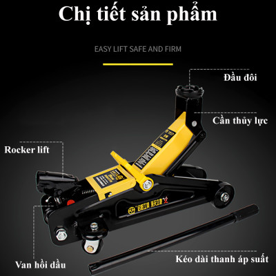 Kích Cá Sấu ABG 2 Tấn Chiều Cao Tối Thiểu 130mm Chiều Cao Tối Đa 330mm Con Đội Cá Sấu 2 Tấn Kích Thủy Lực Dùng Để Nâng Các Vật Nặng, Kích gầm Ô Tô - Hàng Chính Hãng.