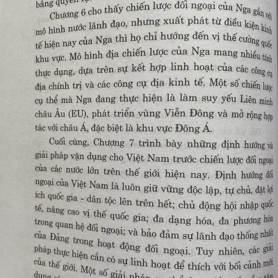 Chiến Lược Đối Ngoại Của Các Nước  Lớn Trong Bối Cảnh Thế Giới Hiện Nay: Sự Kết Hợp Các Công Cụ Địa Kinh Tế và Địa Chính Trị