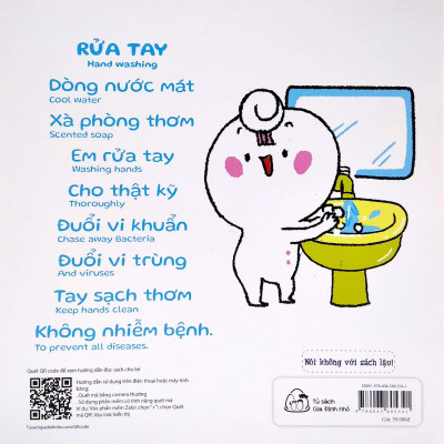 Sách Ehon Miu Miu Tự Lập Phần 2 Song Ngữ - Rửa Tay