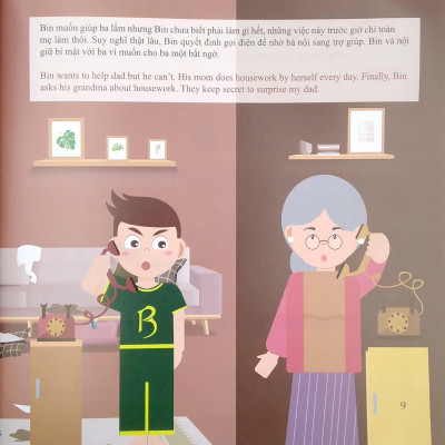 Bé Học Kỹ Năng Sống Tự Lập - Tập 1: Bé Học Chăm Sóc Nhà Cửa (Song Ngữ Việt - Anh)