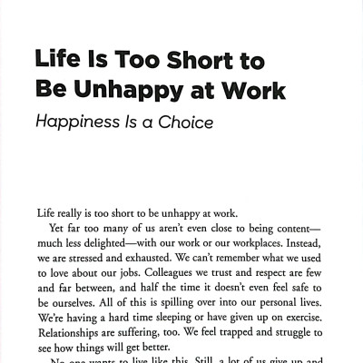 How to Be Happy at Work