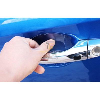 Bộ ốp tay nắm cửa xe Ford Ecosport 2014-2020 mạ Crom - Tặng miếng dán trong suốt chống xước hõm cửa