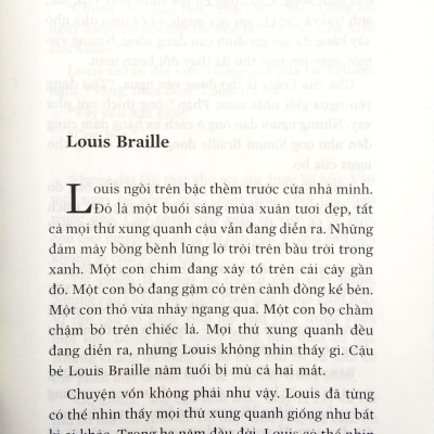 Louis Braille - Cậu Bé Phát Minh Ra Sách Dành Cho Người Mù